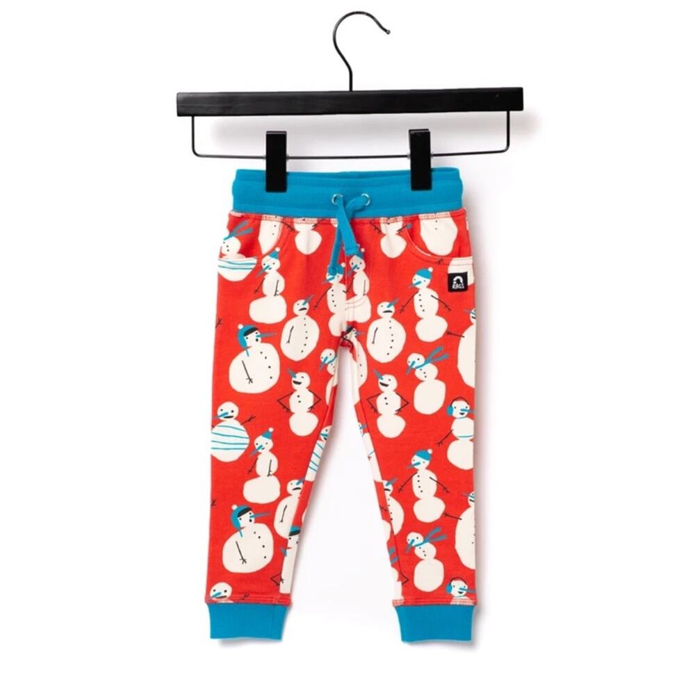 Rags to Raches NWT unisex snowman joggers drawstring sweatpants for kids